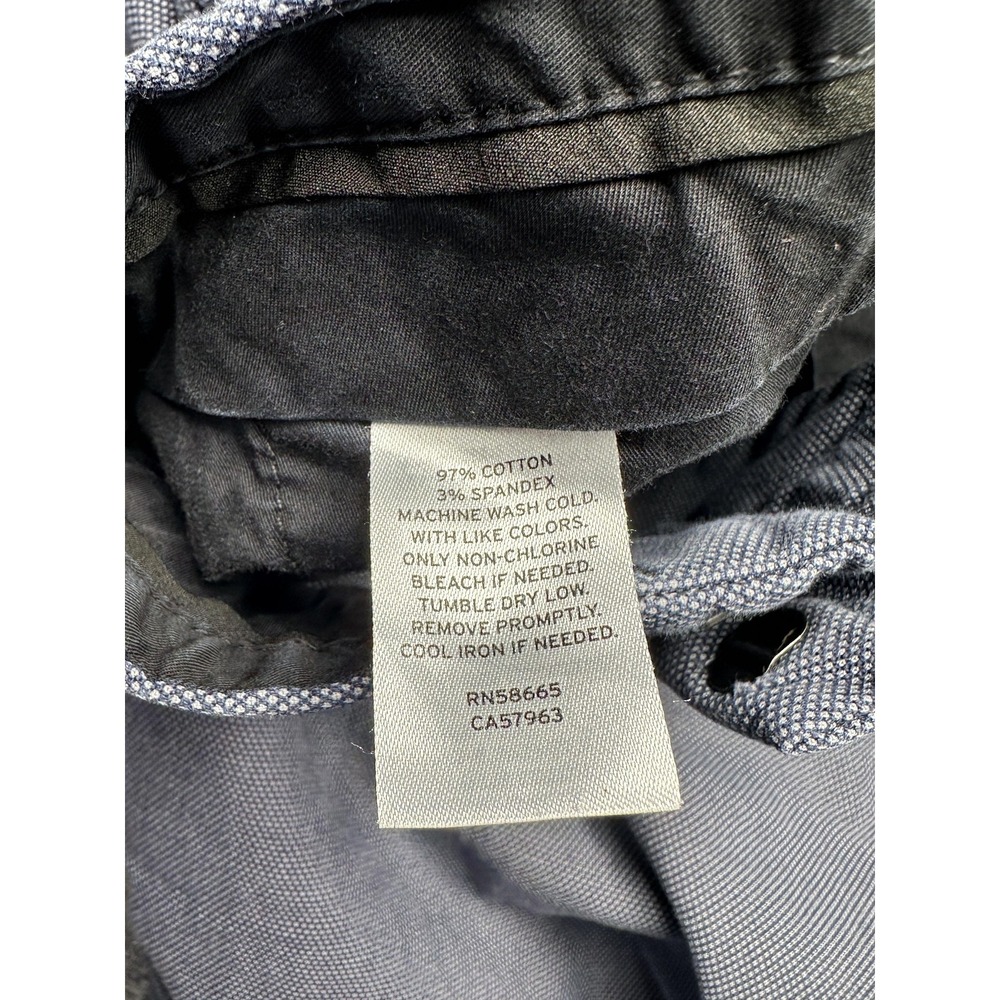 Nordstrom Mens Shop Pants Mens 32W Blue Gray Athletic Fit Non Iron Stretch Chino - Picture 6 of 7